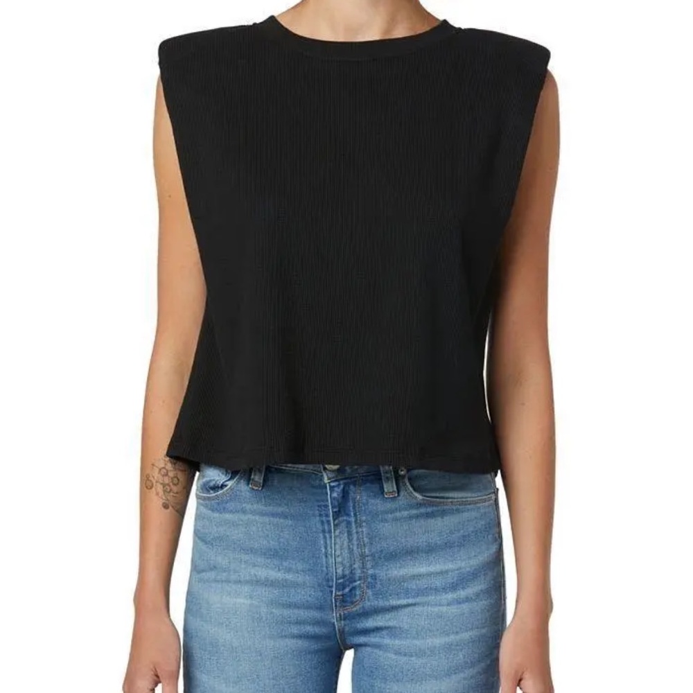 Hudson Los Angeles shoulder pad sleeveless tee